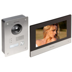Videointerfon Hikvision DS-KIS703-P, 2 fire, 2mp , ecran 7 inch, wifi